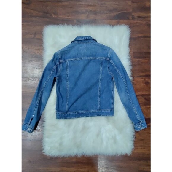 Rag & Bone 100% Cotton Long Sleeve Nico Denim Y2K Jacket Worn Indigo Size XS - Picture 3 of 10